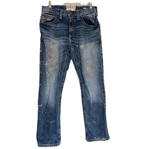 Ariat Men's Jeans Relaxed Straight Leg M4 30/29 Paint & Grease Stains Workwear